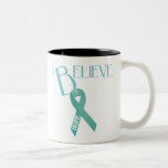 Teal Ribbon Mugs