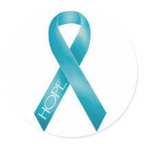Teal Ribbon stickers