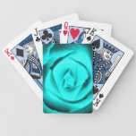 Teal Rose Playing Cards