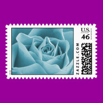 Teal Rose Stamp