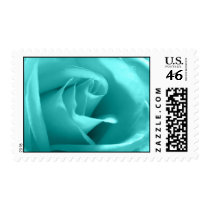 Teal Rose Wedding Postage
