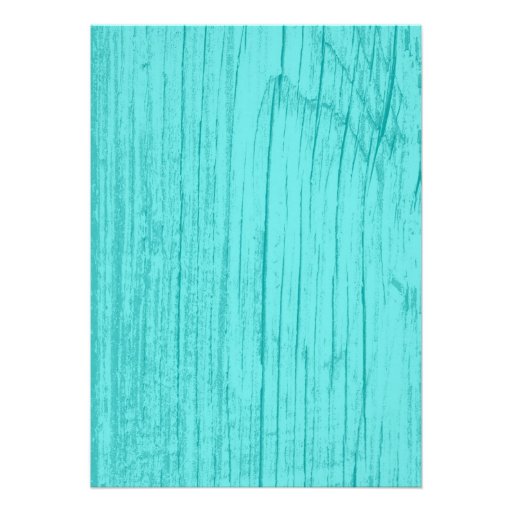Teal Rustic Barn Wood Wedding Invitations