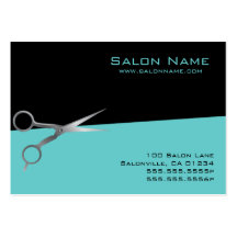 Teal Salon Business - Punch Cards Business Card Template