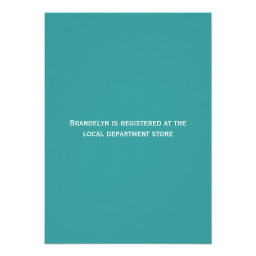 Teal Seahorse Bridal Shower Invitations