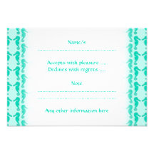 Teal Seahorse Pattern Announcements