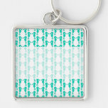 Teal Seahorse Pattern Key Chains