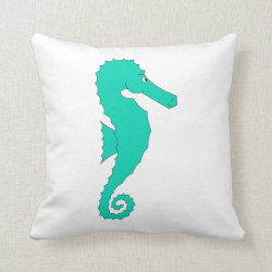 Teal Seahorse Pillows