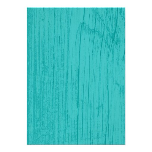 Teal & Silver Rustic Barn Wood Wedding Invitations