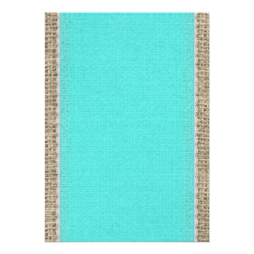 Teal & Silver Vintage Lace Wedding Invitations