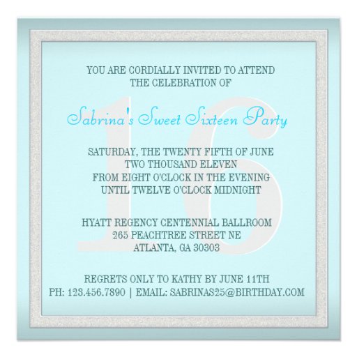 Teal Silver Zebra Invite Ribbon & Jeweled Bow
