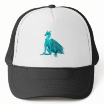 Teal Sitting Dragon hats