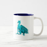 Teal Sitting Dragon Mug