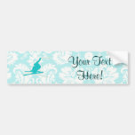 Teal Snow Skiing Bumper Stickers