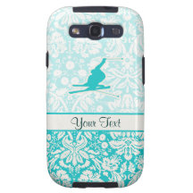 Teal Snow Skiing Samsung Galaxy SIII Covers
