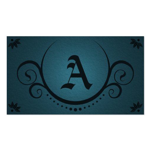 teal sophistications business cards (front side)