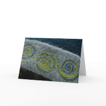Teal Spirals Card