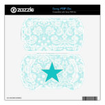Teal Star Decals For The PSP Go