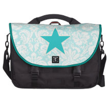 Teal Star Laptop Commuter Bag