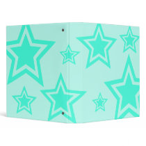 Teal Stars 1" Binder by nottynotebooks Teal Stars 1" Binder