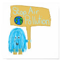 Teal stop air pollution posters