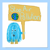 Teal stop air pollution posters