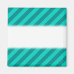 Teal Stripes. Fridge Magnets