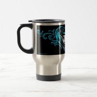 Teal Terra Tattoo Style Coffee Mug mug