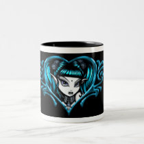 Teal Terra Tattoo Style Coffee Mug