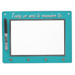 Teal To-Do Dry Erase Board with Keychain Holder