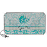 Teal Treble Clef Mini Speakers