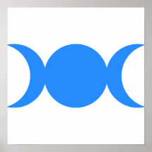 Teal Triple Goddess Posters