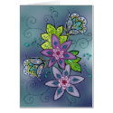 Teal Tulips Card (blank)