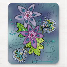 Teal Tulips Mousepad