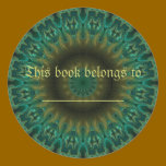 Teal Tumbler Bookplate stickers