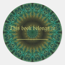Teal Tumbler Bookplate Stickers