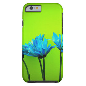 Teal Turquoise Daisies Lime Green iPhone 6 Case