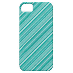 Teal Turquoise Diagonal Striped Pattern Gifts iPhone 5 Cover