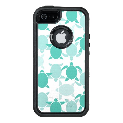 Teal Turtle Pattern OtterBox iPhone 5/5s/SE Case | Zazzle