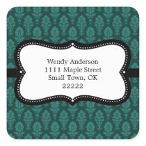 Teal Victorian Stickers