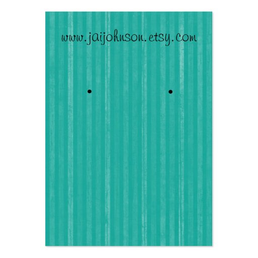Teal Vintage Background Earring Cards Business Cards