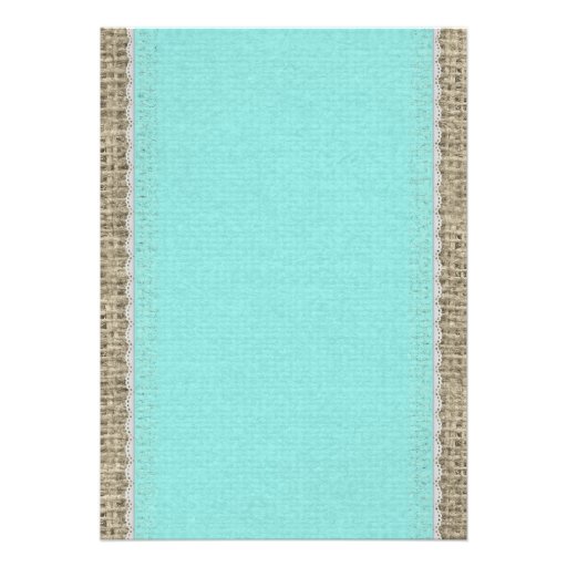 Teal Vintage Lace Wedding Invitations