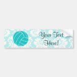 Teal Volleyball Bumper Sticker