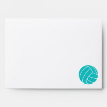 Teal Volleyball Envelope