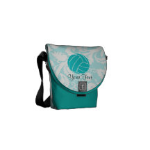 Teal Volleyball Messenger Bag