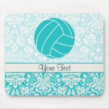 Teal Volleyball Mousepads