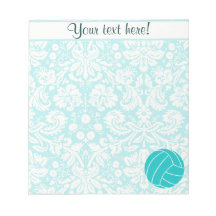 Teal Volleyball Notepads