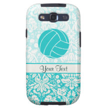 Teal Volleyball Samsung Galaxy S3 Cases