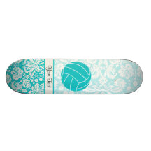 Teal Volleyball Skateboard Decks