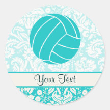Teal Volleyball Sticker