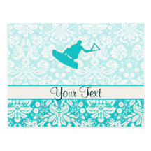 Teal Wakeboarder Post Card